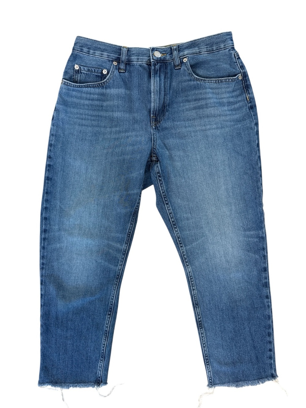 Everlane The Super Soft Straight Leg washed blue Jeans Organic Cotton Sz 29